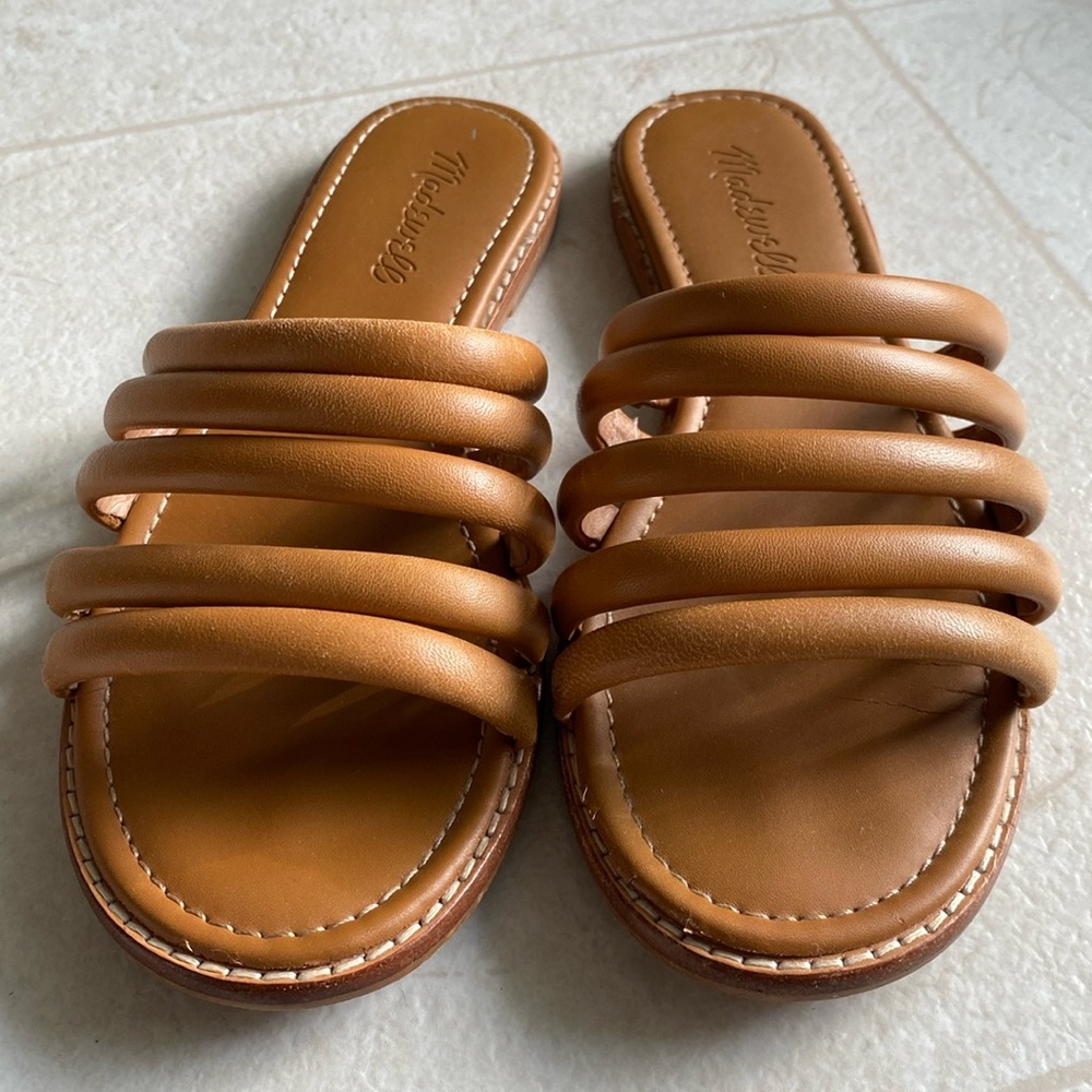 Madewell The Addie Slide Sandal 7M Desert Camel
